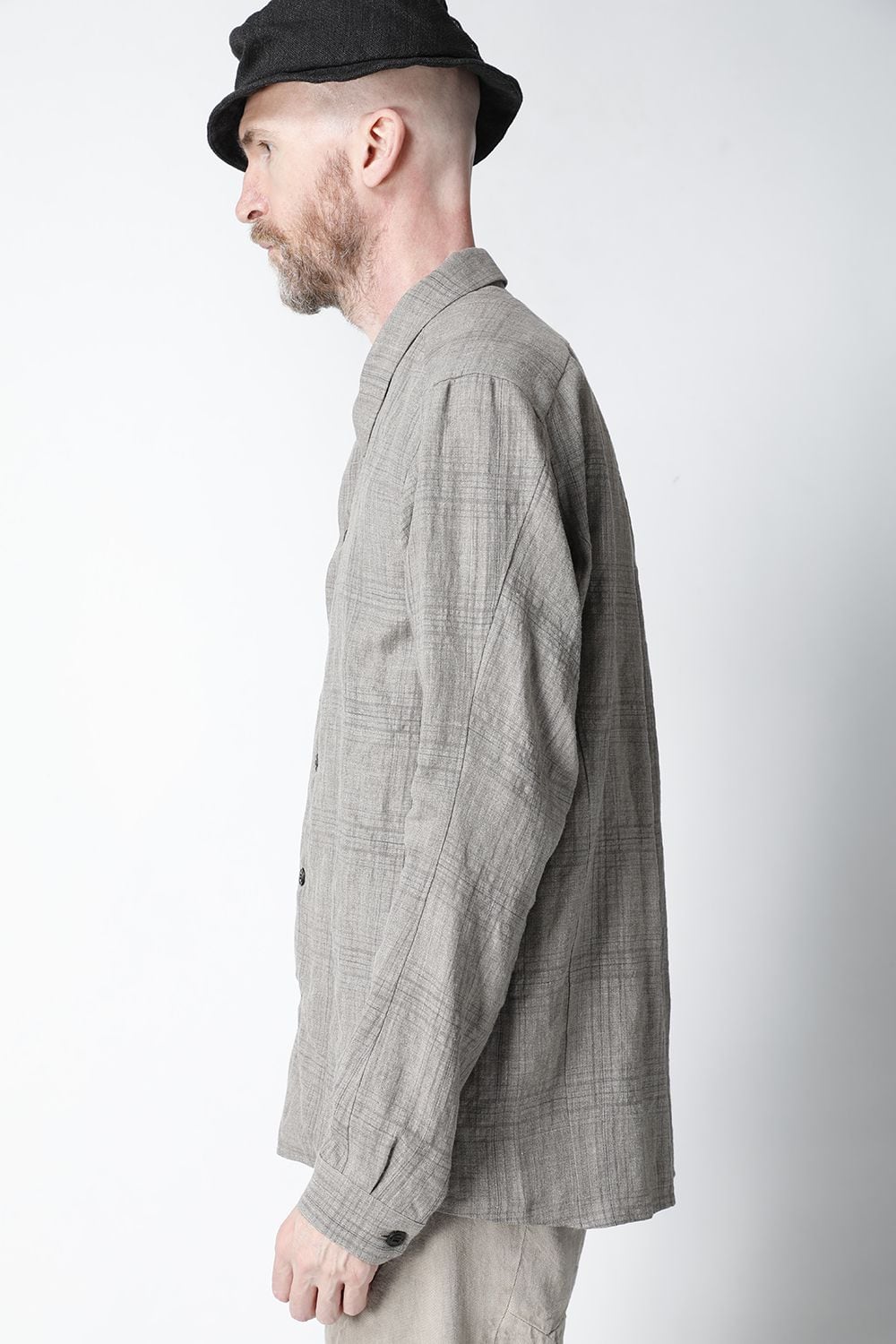 Shirt Linen check shrink wash