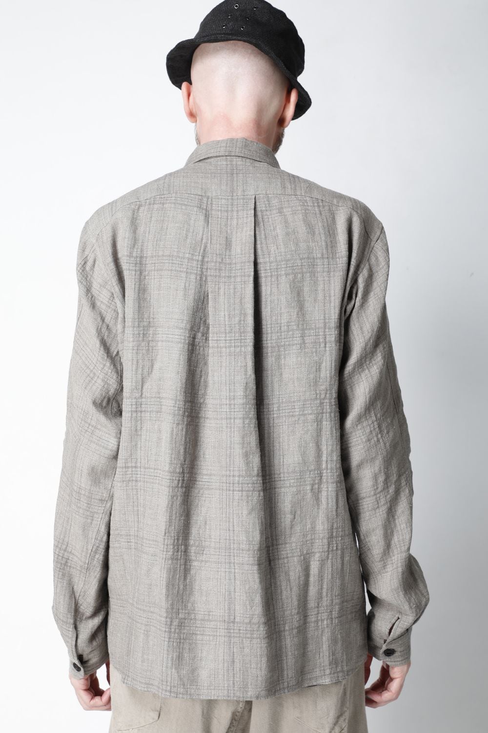 Shirt Linen check shrink wash