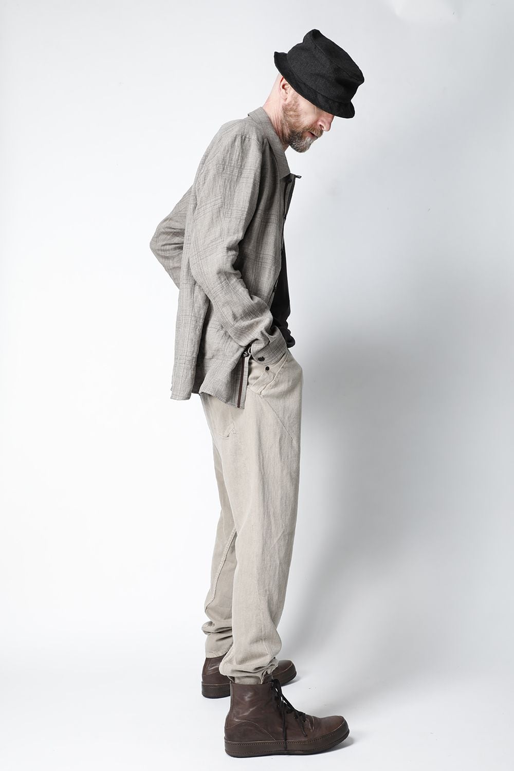 Shirt Linen check shrink wash