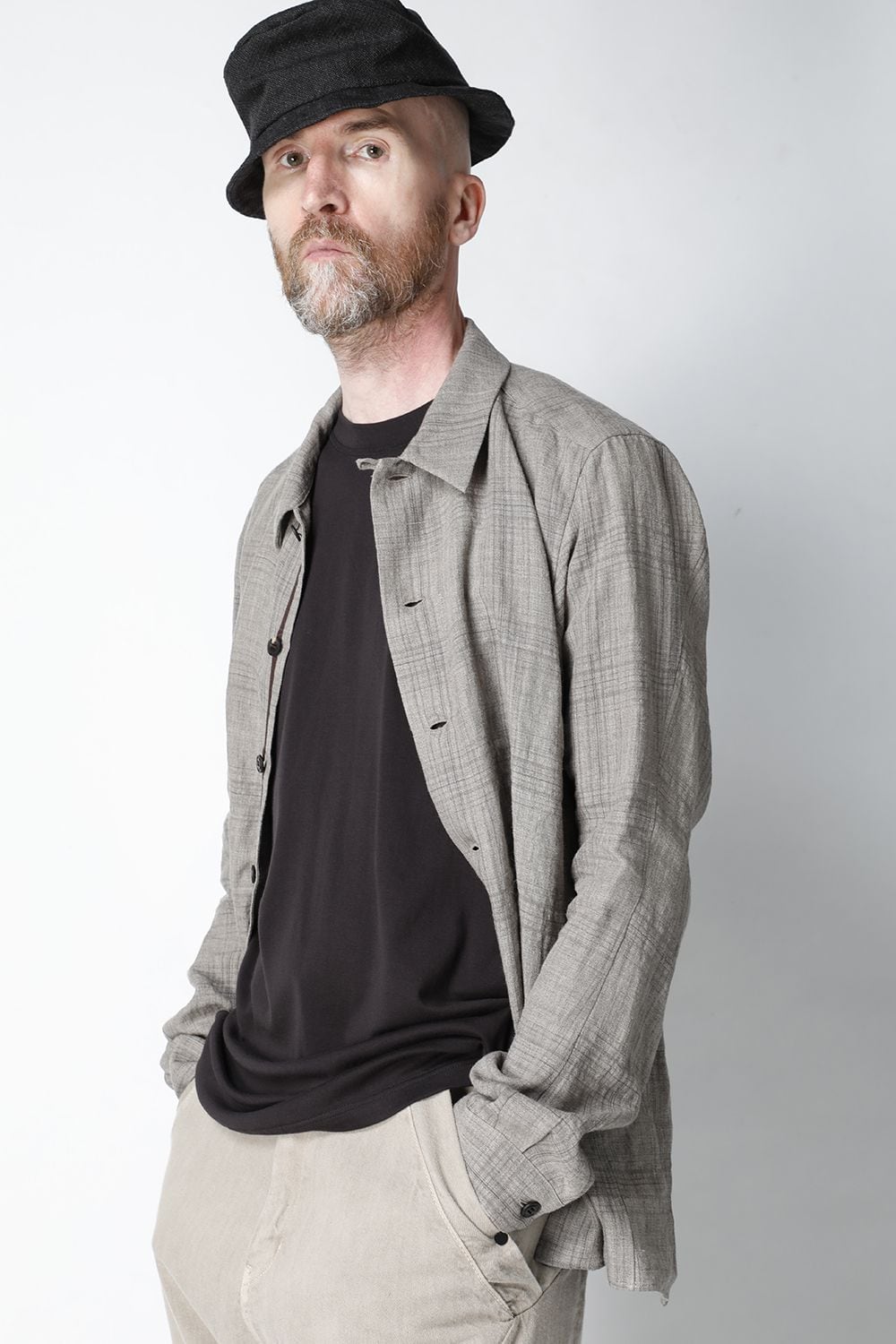 Shirt Linen check shrink wash