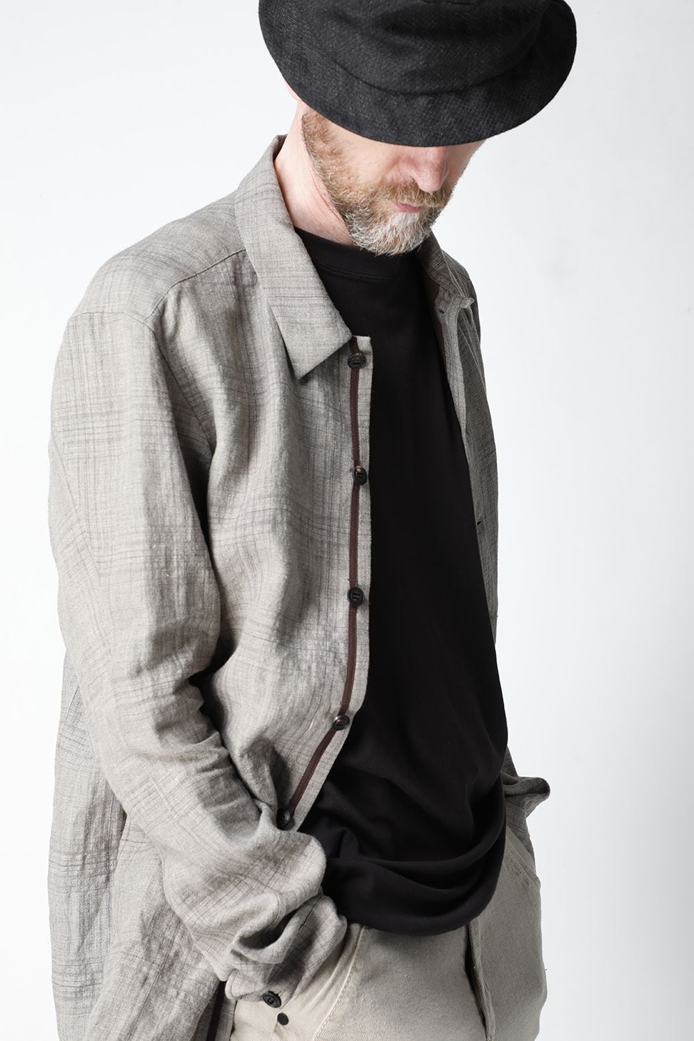 Shirt Linen check shrink wash