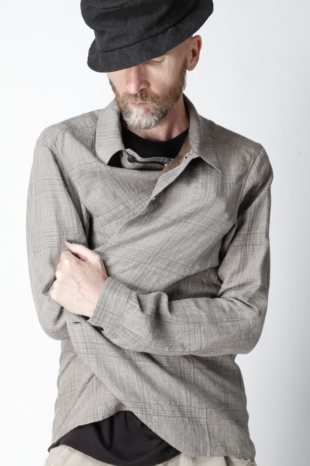 Shirt Linen check shrink wash