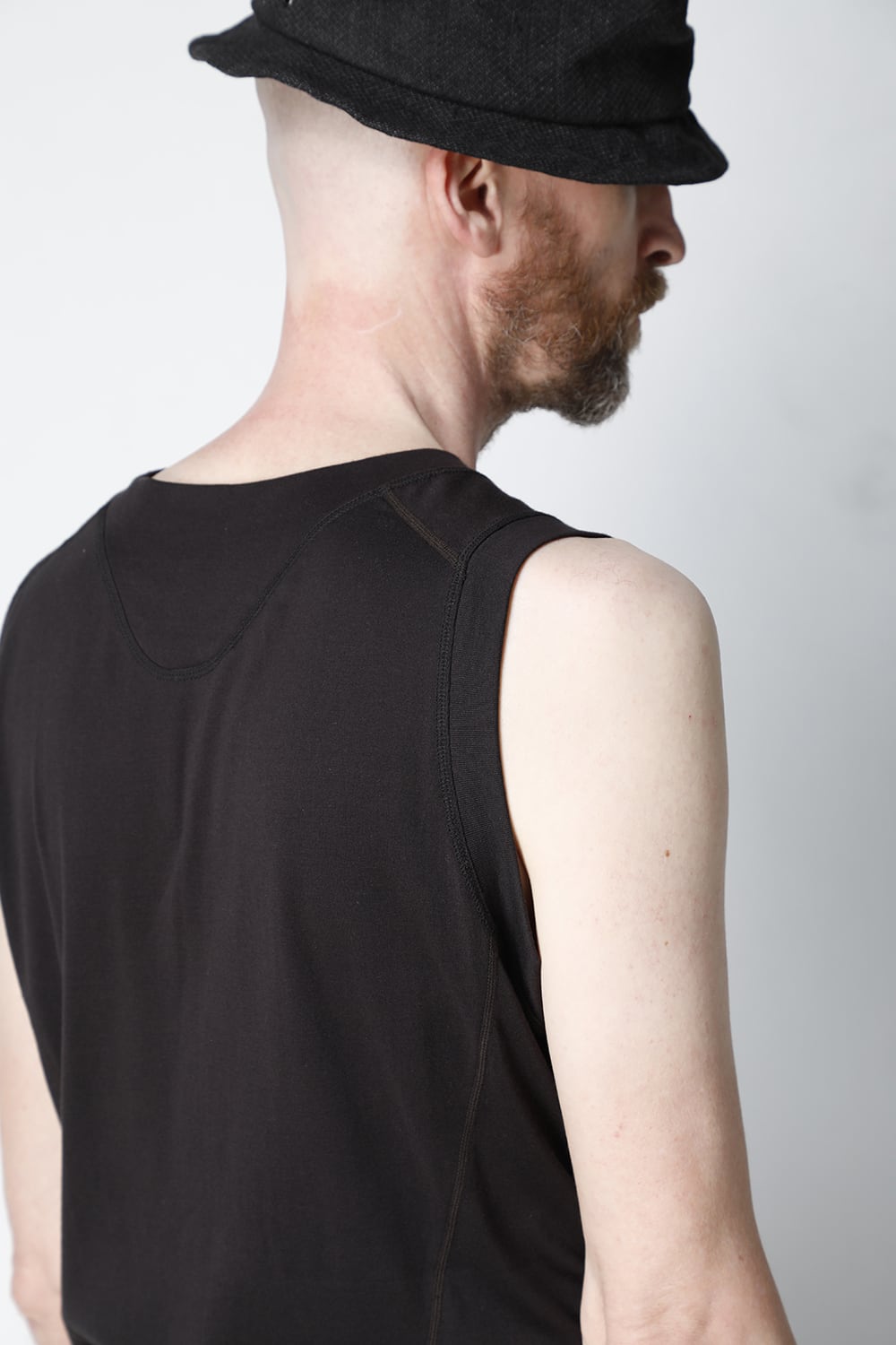 Tank top egyptian cotton interlock jersey (SUVIN) Charcoal