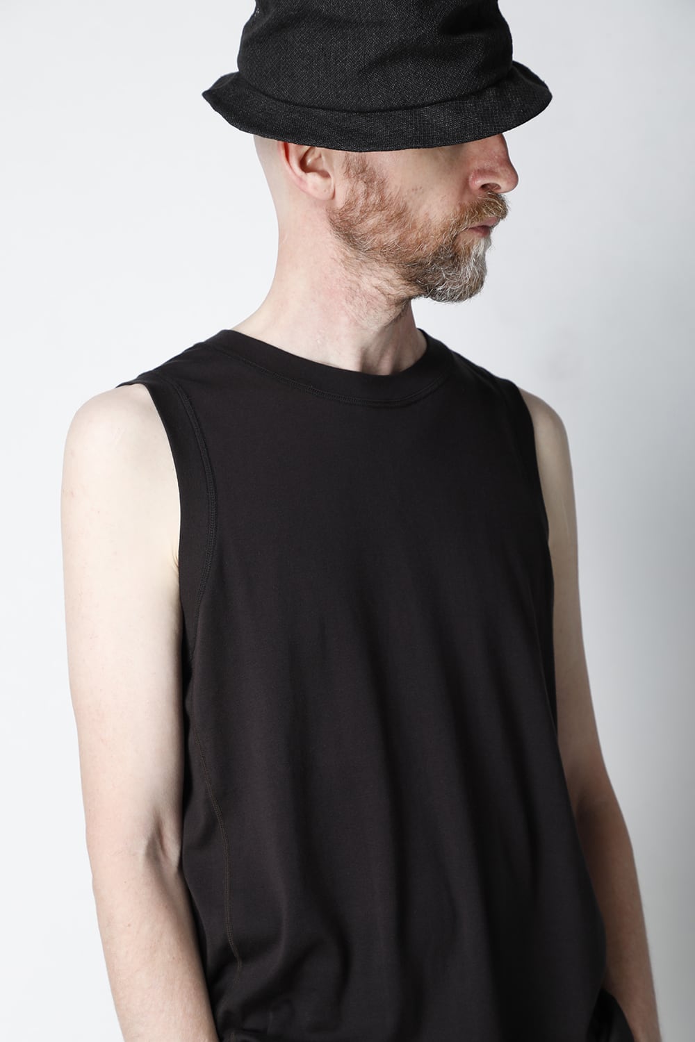 Tank top egyptian cotton interlock jersey (SUVIN) Charcoal