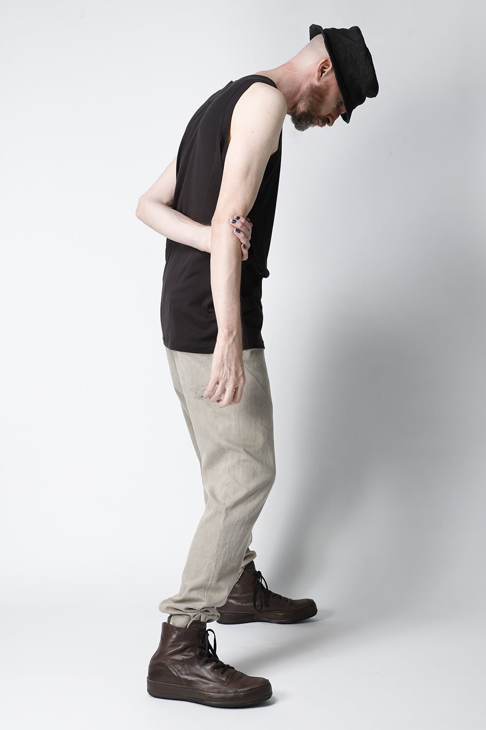 Drop clotch pants 8oz denim vintage wash