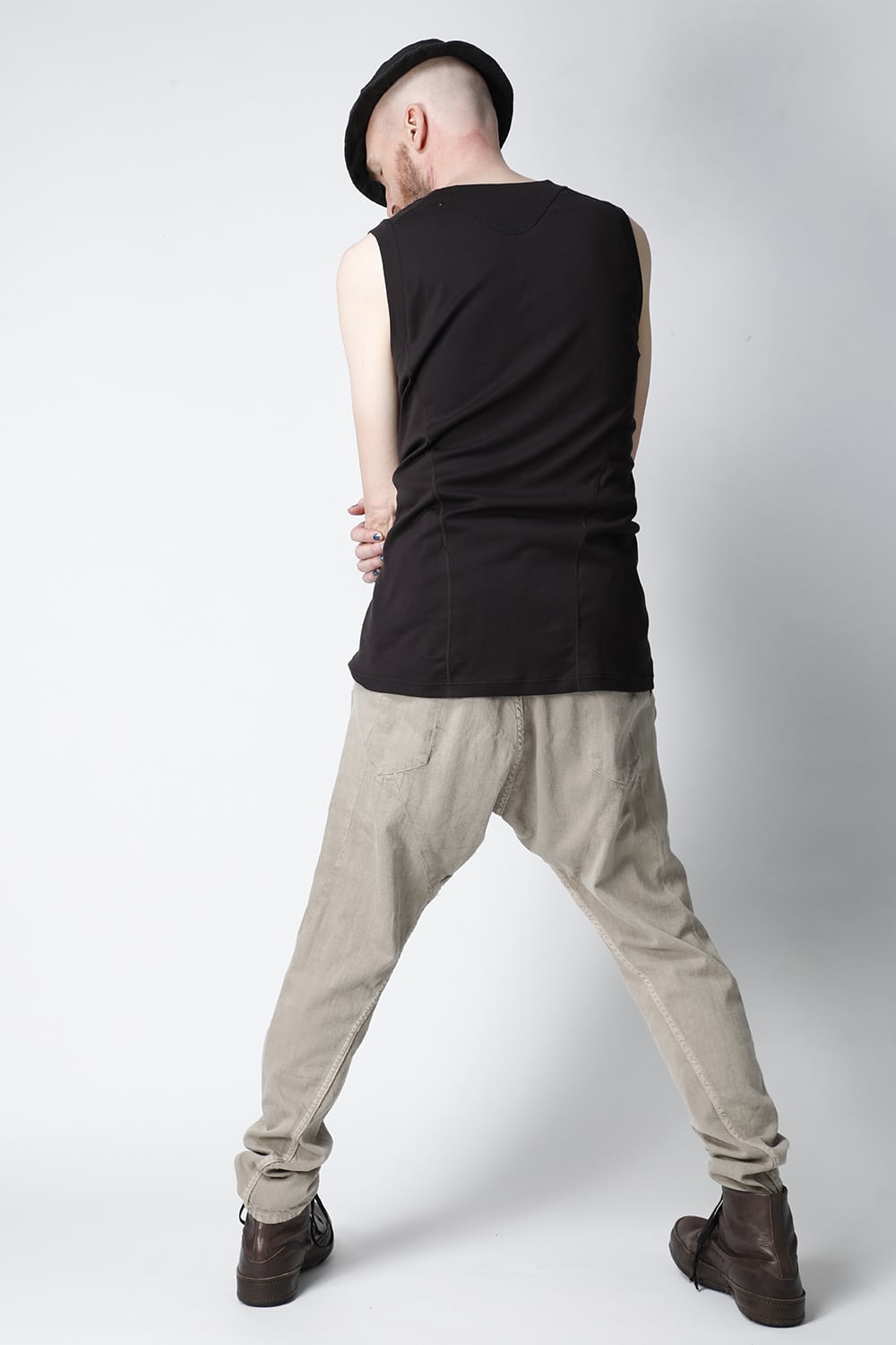 Tank top egyptian cotton interlock jersey (SUVIN) Charcoal