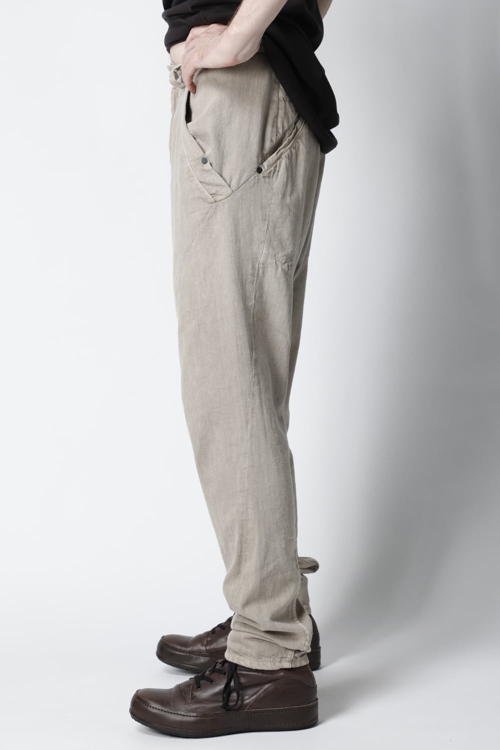 Drop clotch pants 8oz denim vintage wash