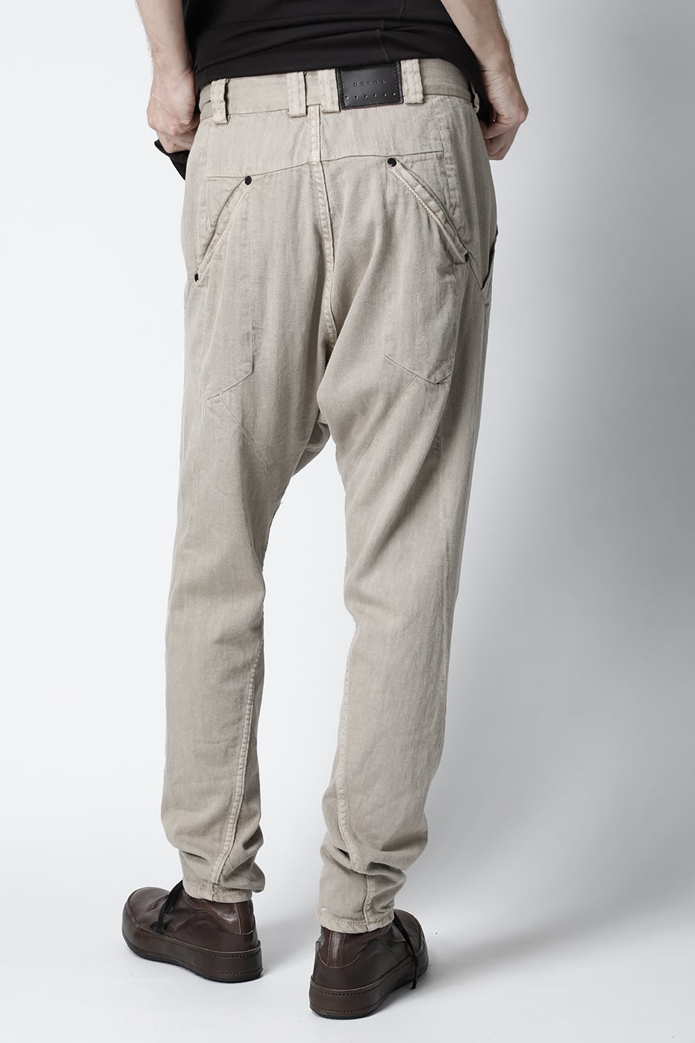 Drop clotch pants 8oz denim vintage wash