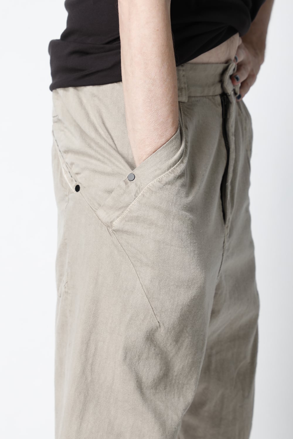 Drop clotch pants 8oz denim vintage wash