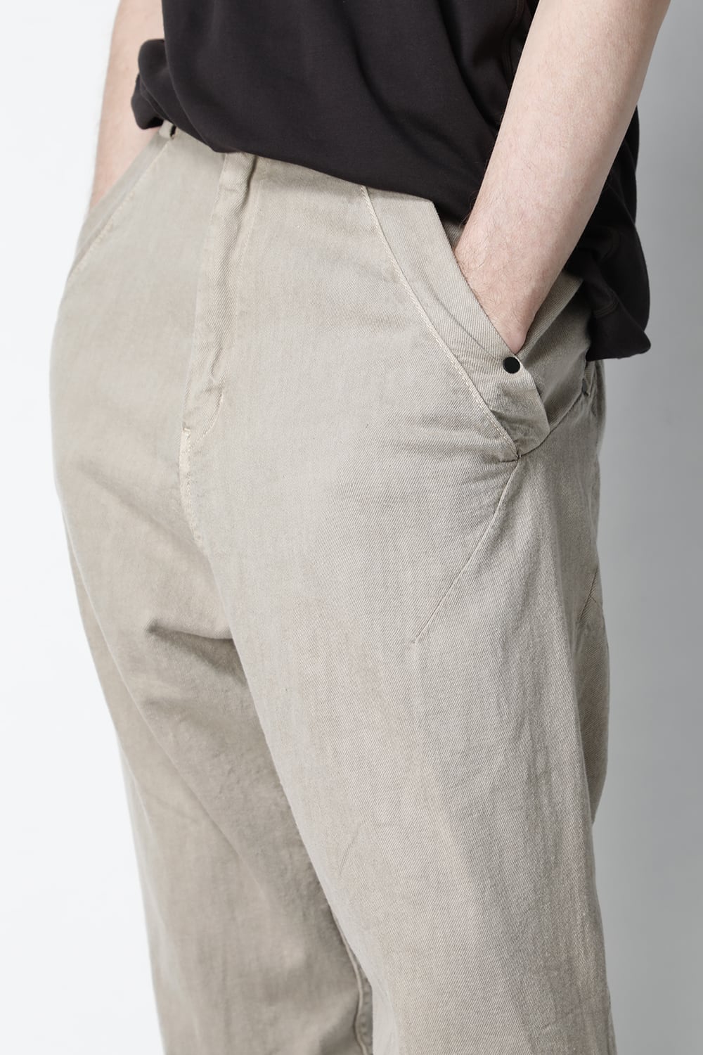 Drop clotch pants 8oz denim vintage wash