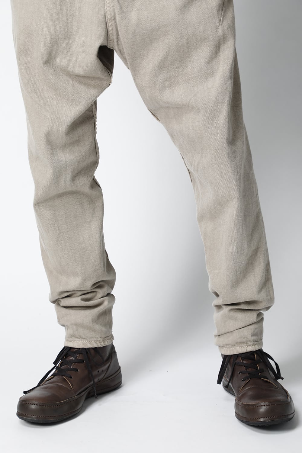 Drop clotch pants 8oz denim vintage wash