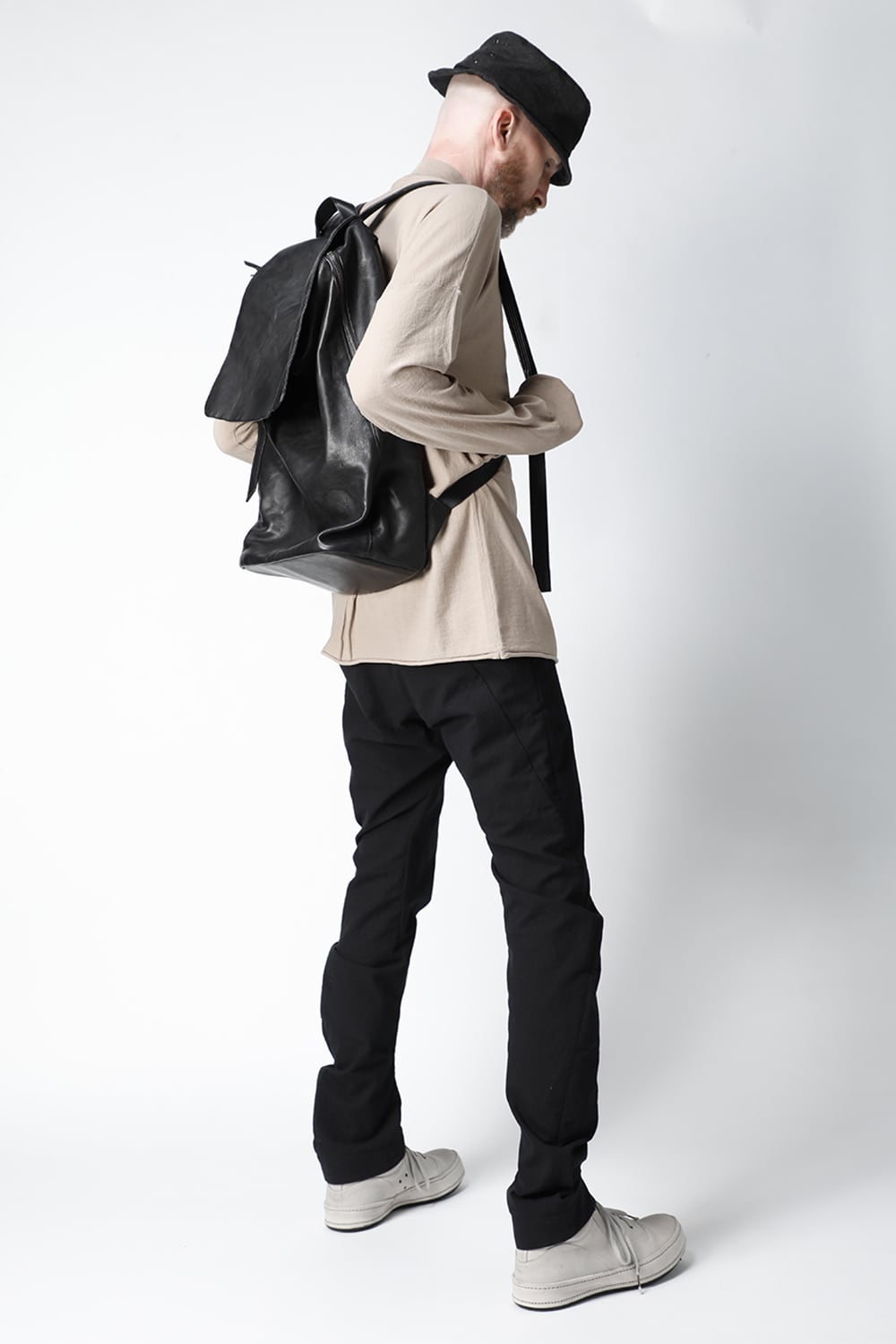 PC backpack GUIDI Horse Leather Black