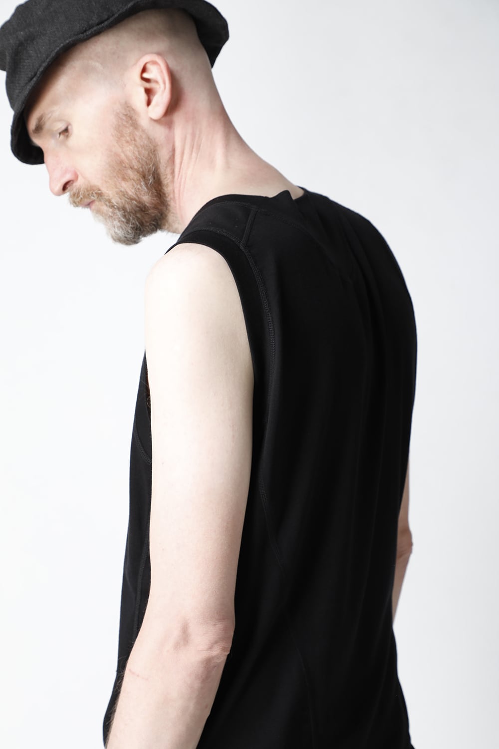 Tank top egyptian cotton interlock jersey (SUVIN) Black