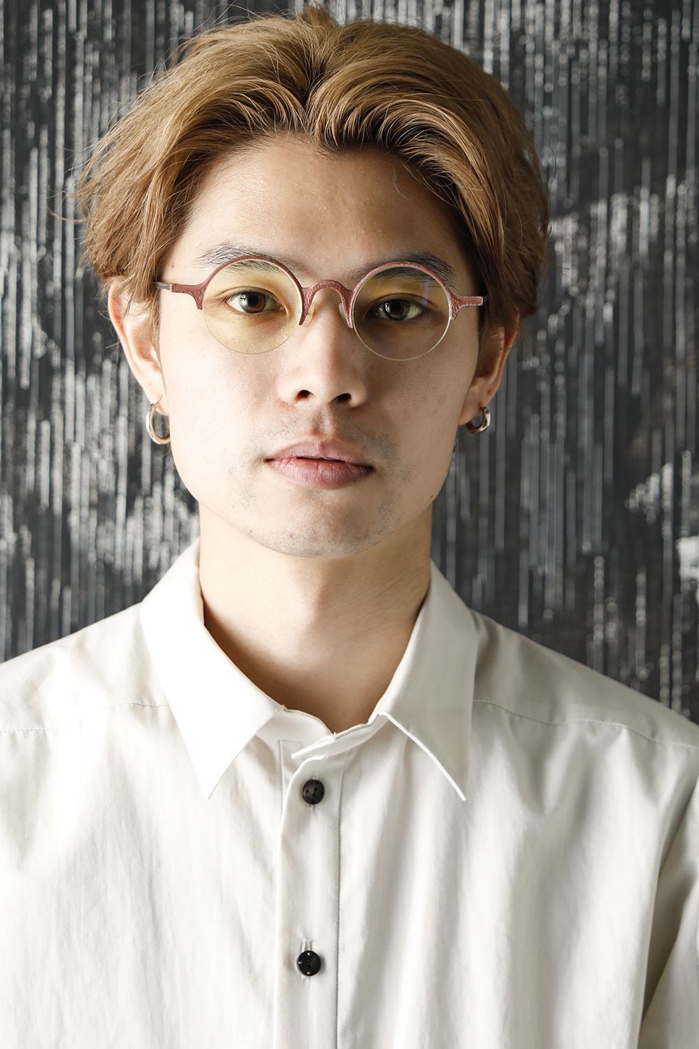 RG0131CU-RUST RED Round sunglasses A