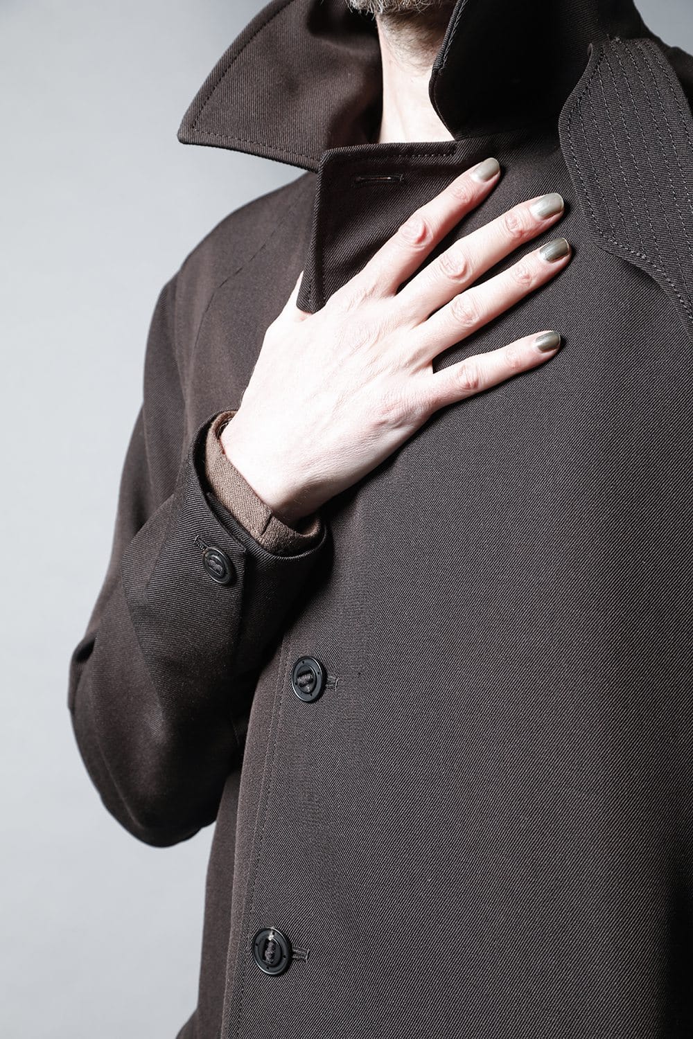 Coat structure Wool gabardine