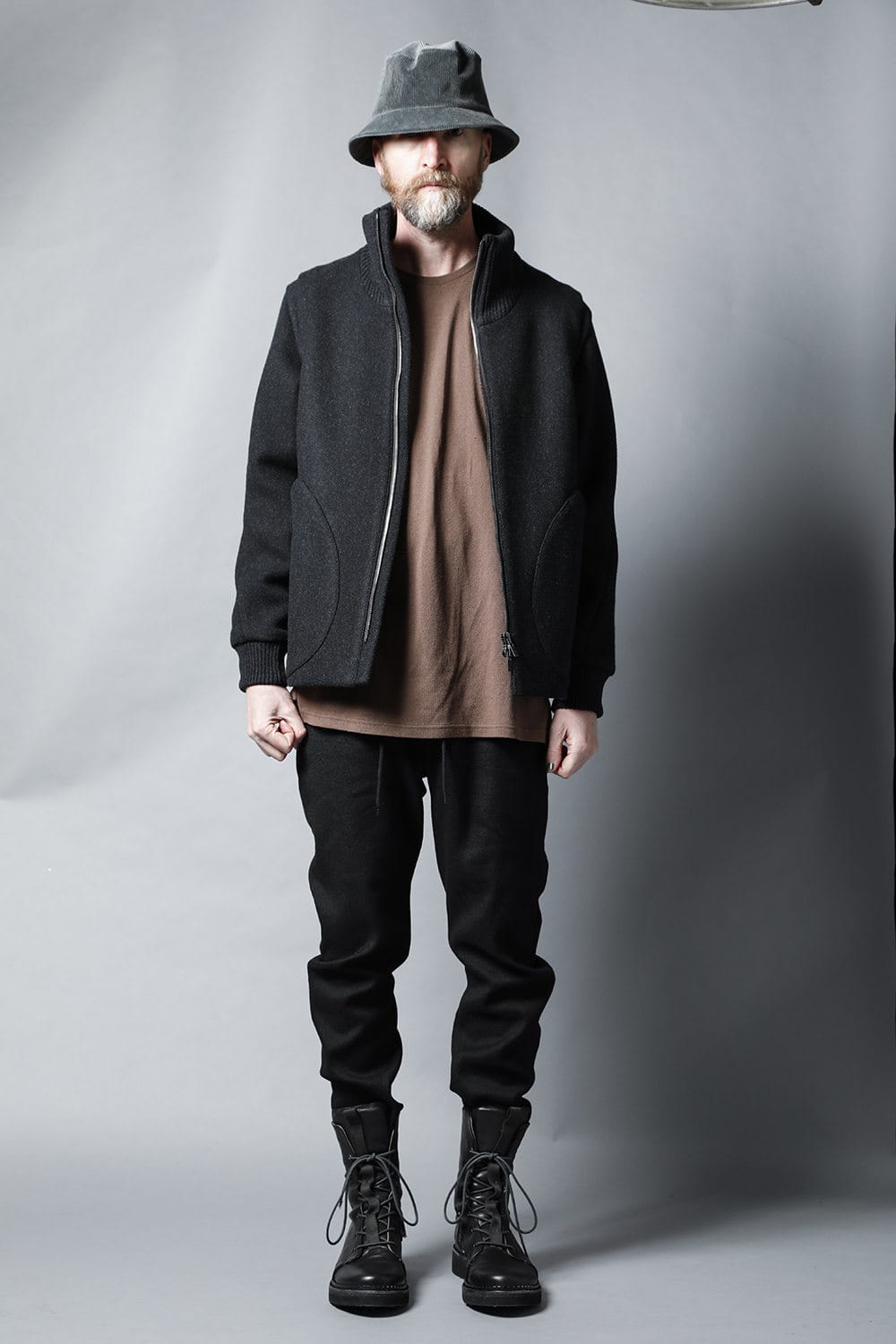 High neck jacket wool super 100’s Double weave