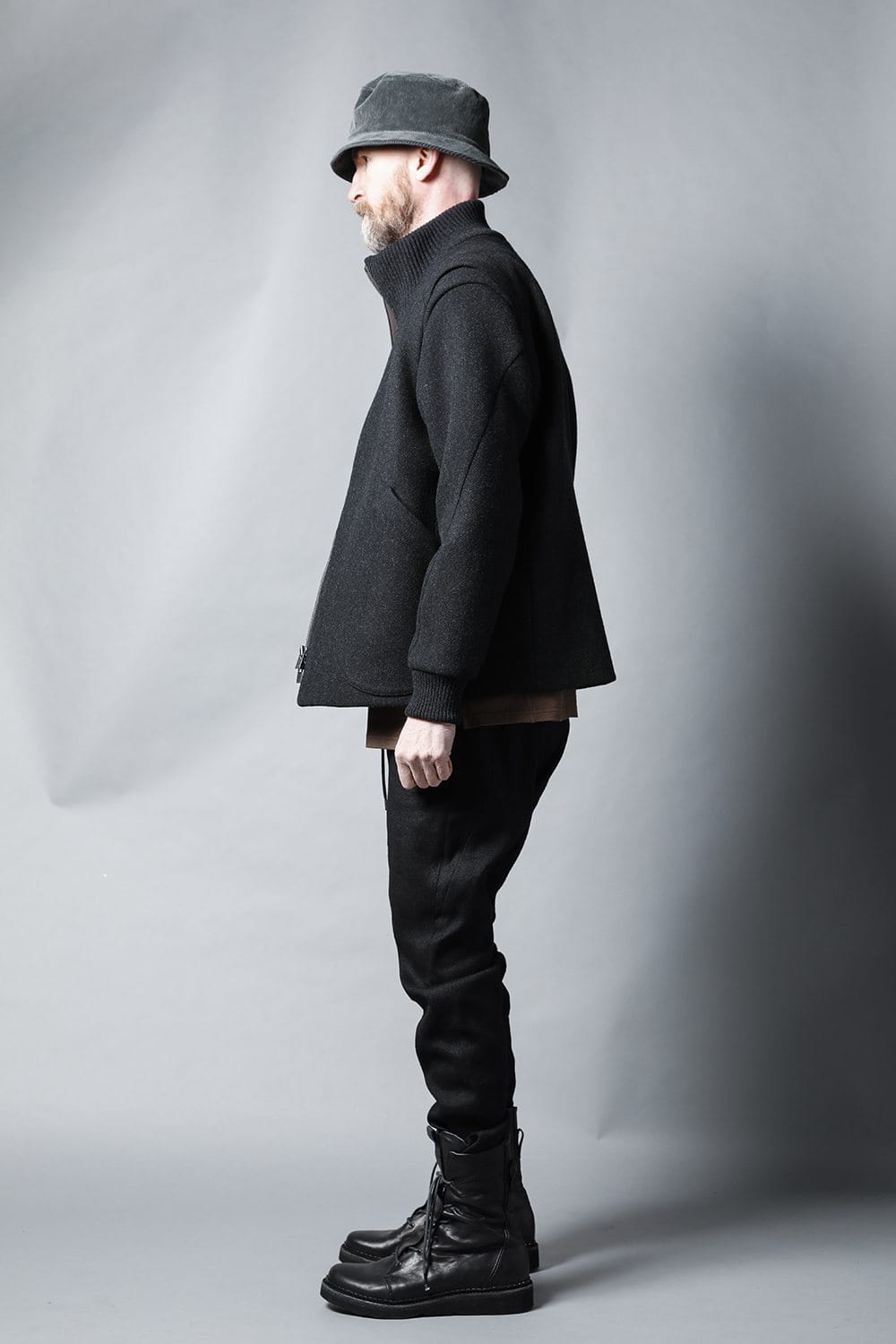 High neck jacket wool super 100’s Double weave