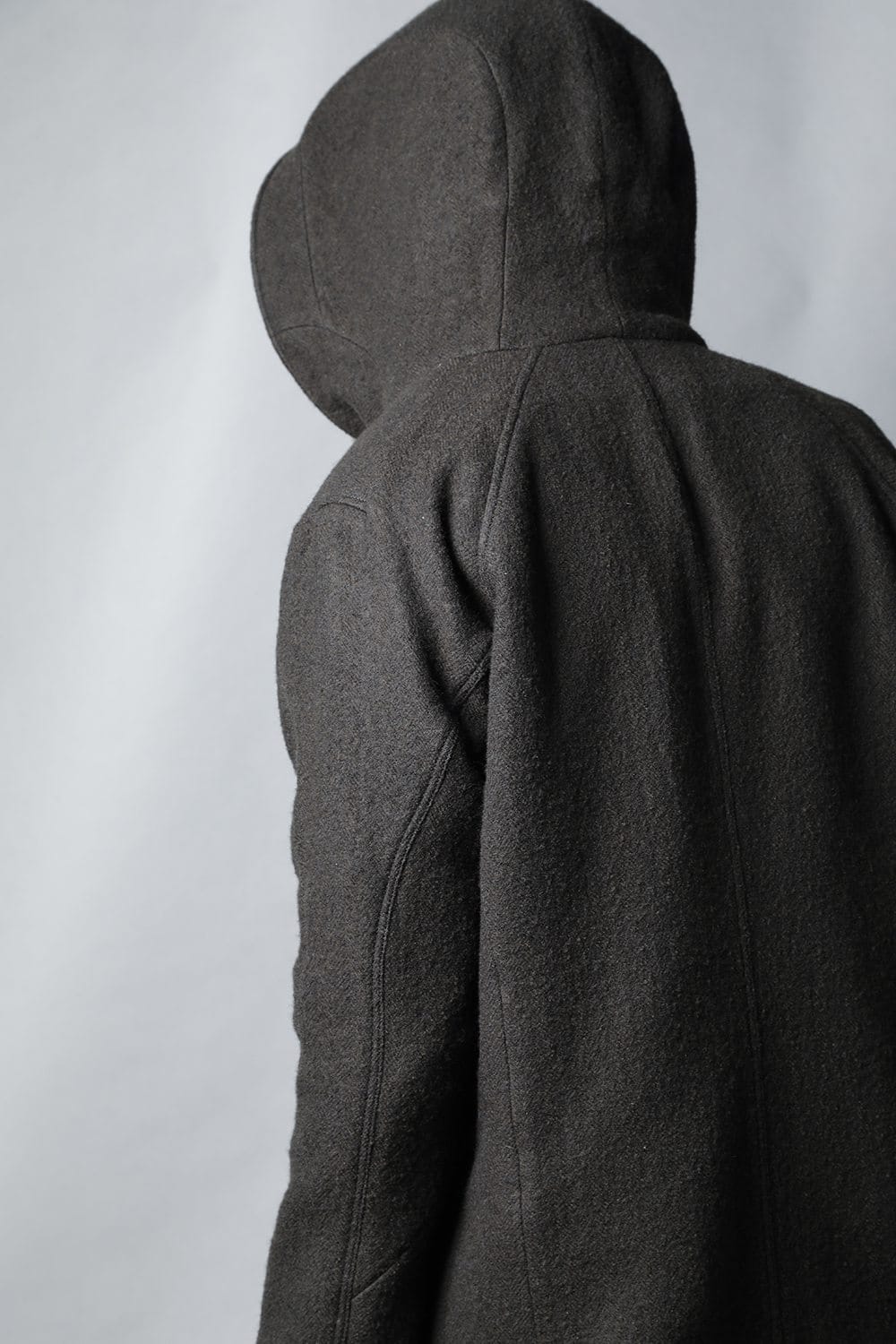 Hooded jacket Wool Herringbone