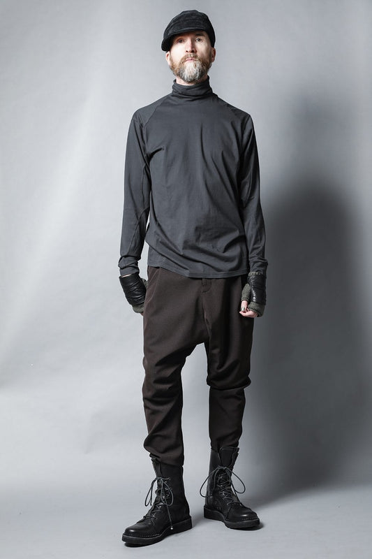 Drop crotch pants Sculptured Wool gabardine