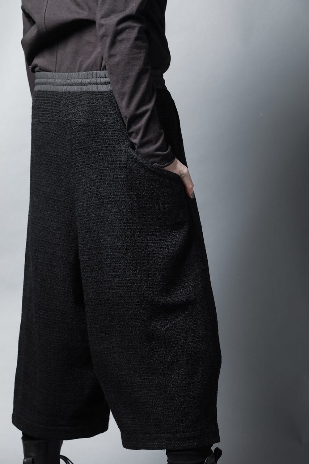 Layerd pants Silk tweed