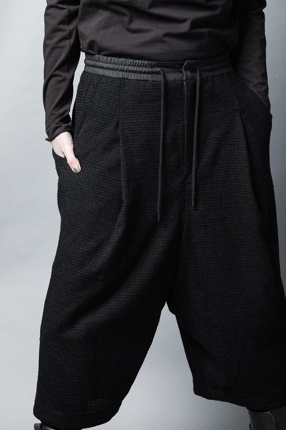 Layerd pants Silk tweed