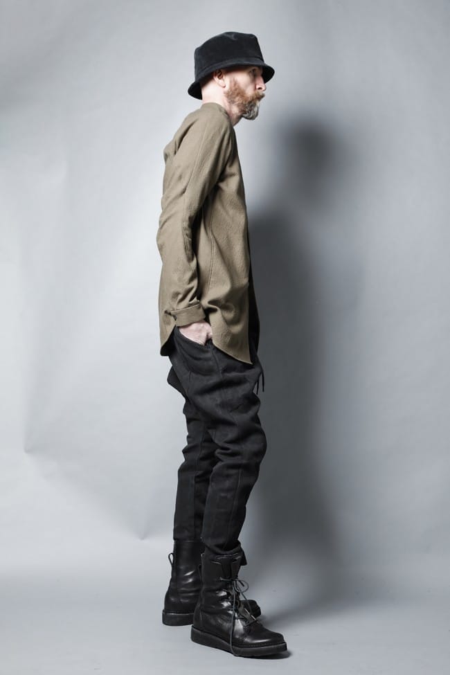 ドロップクロッチパンツ ヘビー和紙 デニム