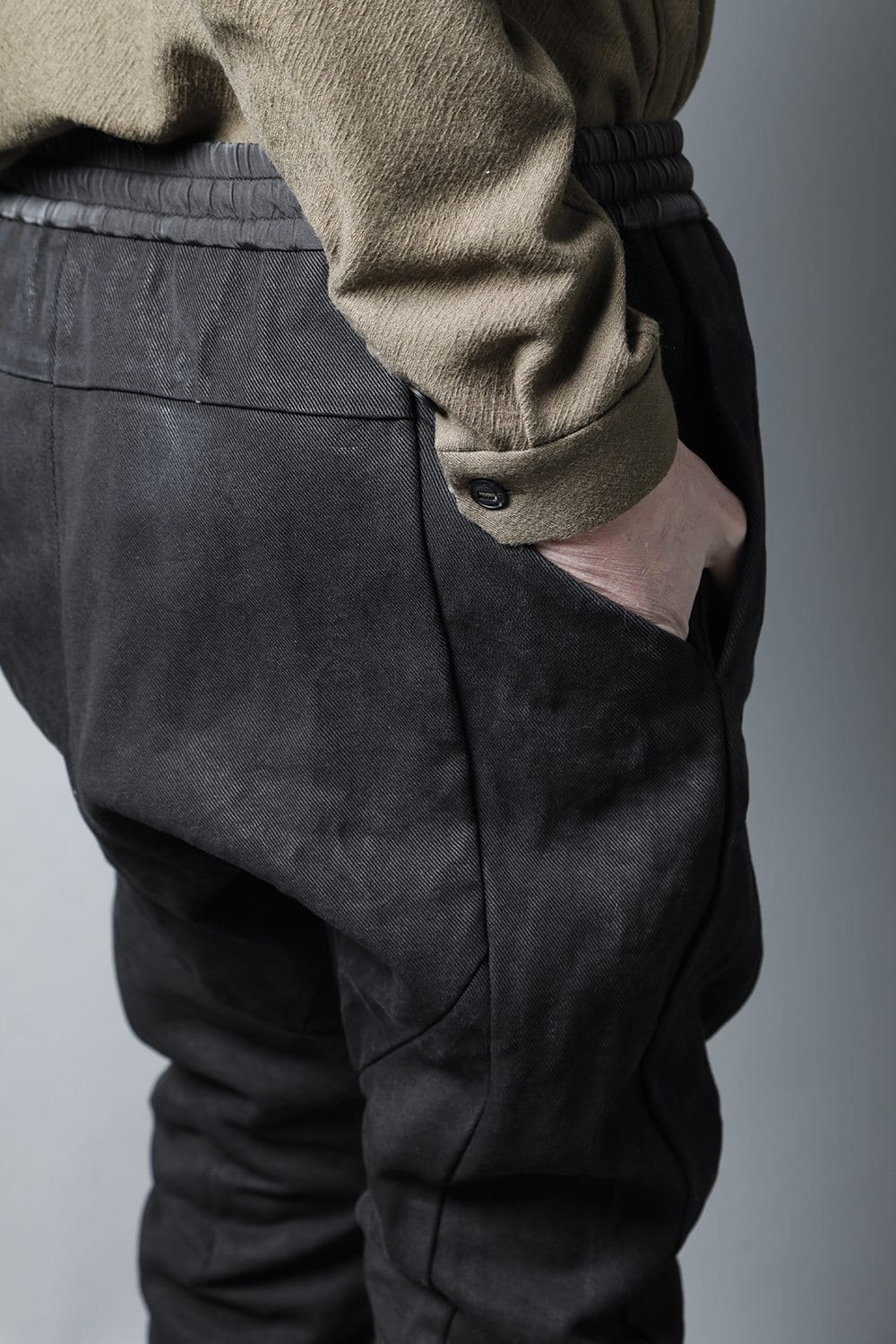 ドロップクロッチパンツ ヘビー和紙 デニム