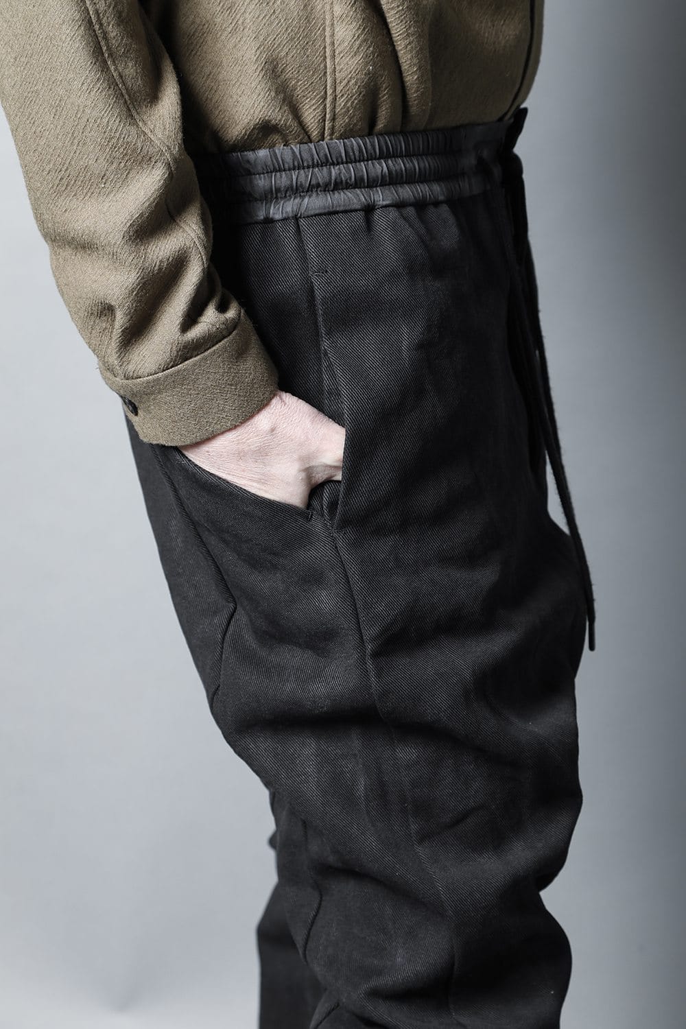 ドロップクロッチパンツ ヘビー和紙 デニム