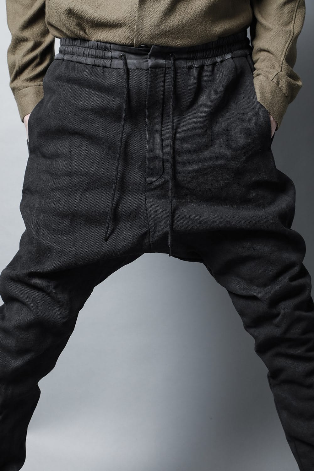 ドロップクロッチパンツ ヘビー和紙 デニム