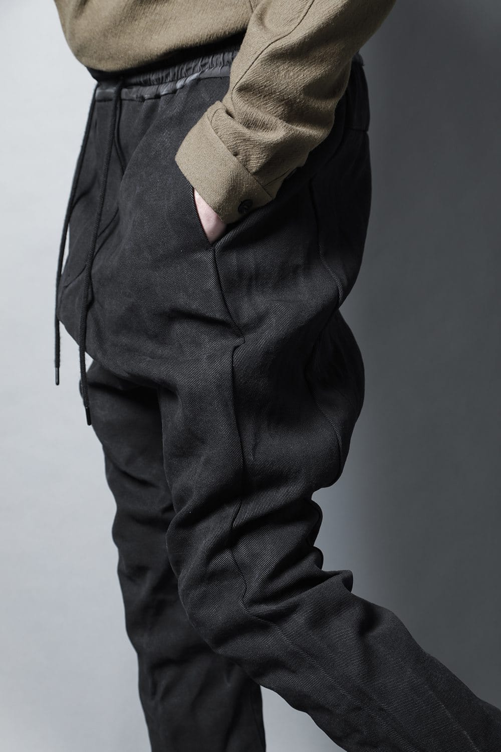 ドロップクロッチパンツ ヘビー和紙 デニム