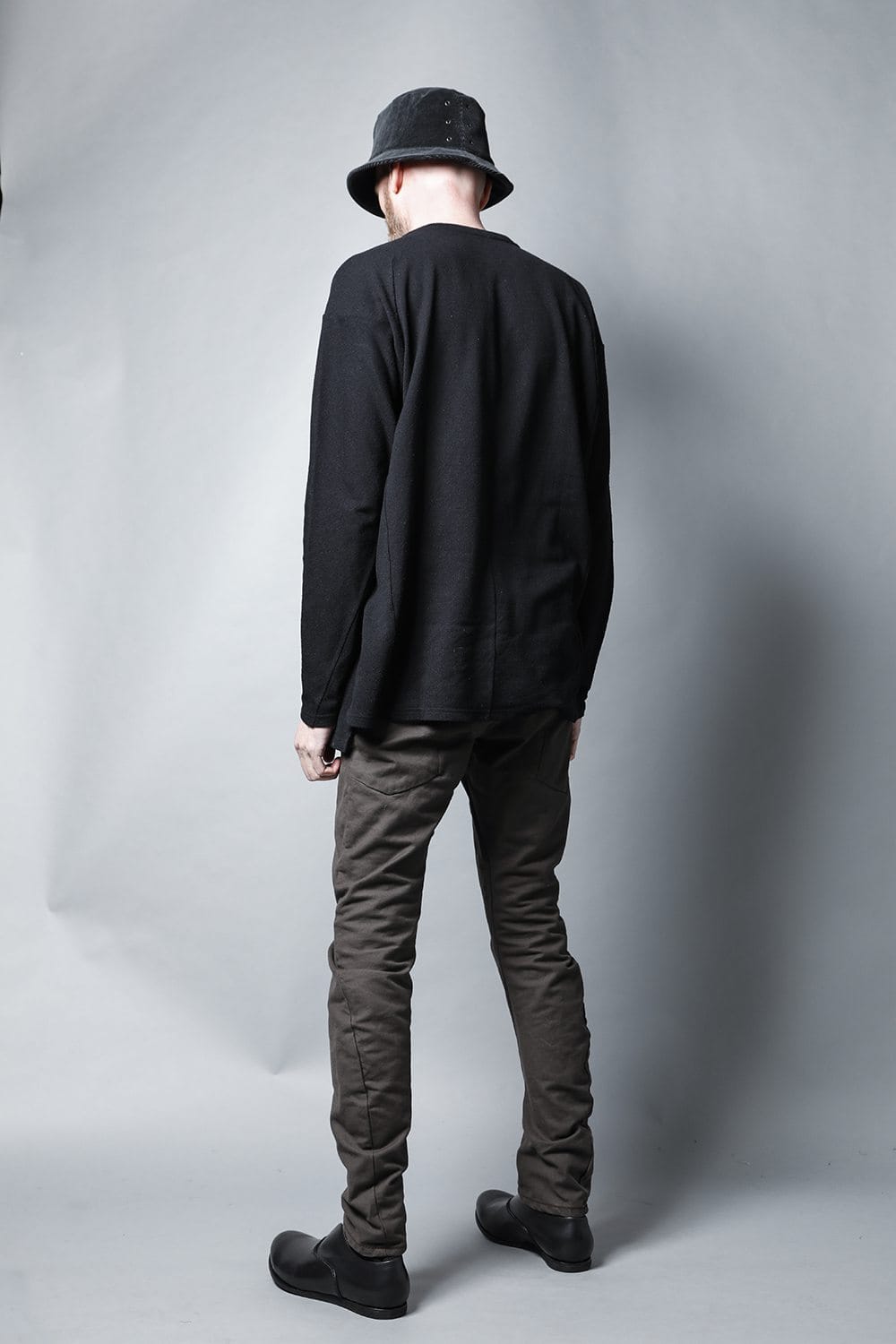 Slim pants Cavalry twill Garment wash Lava Stone