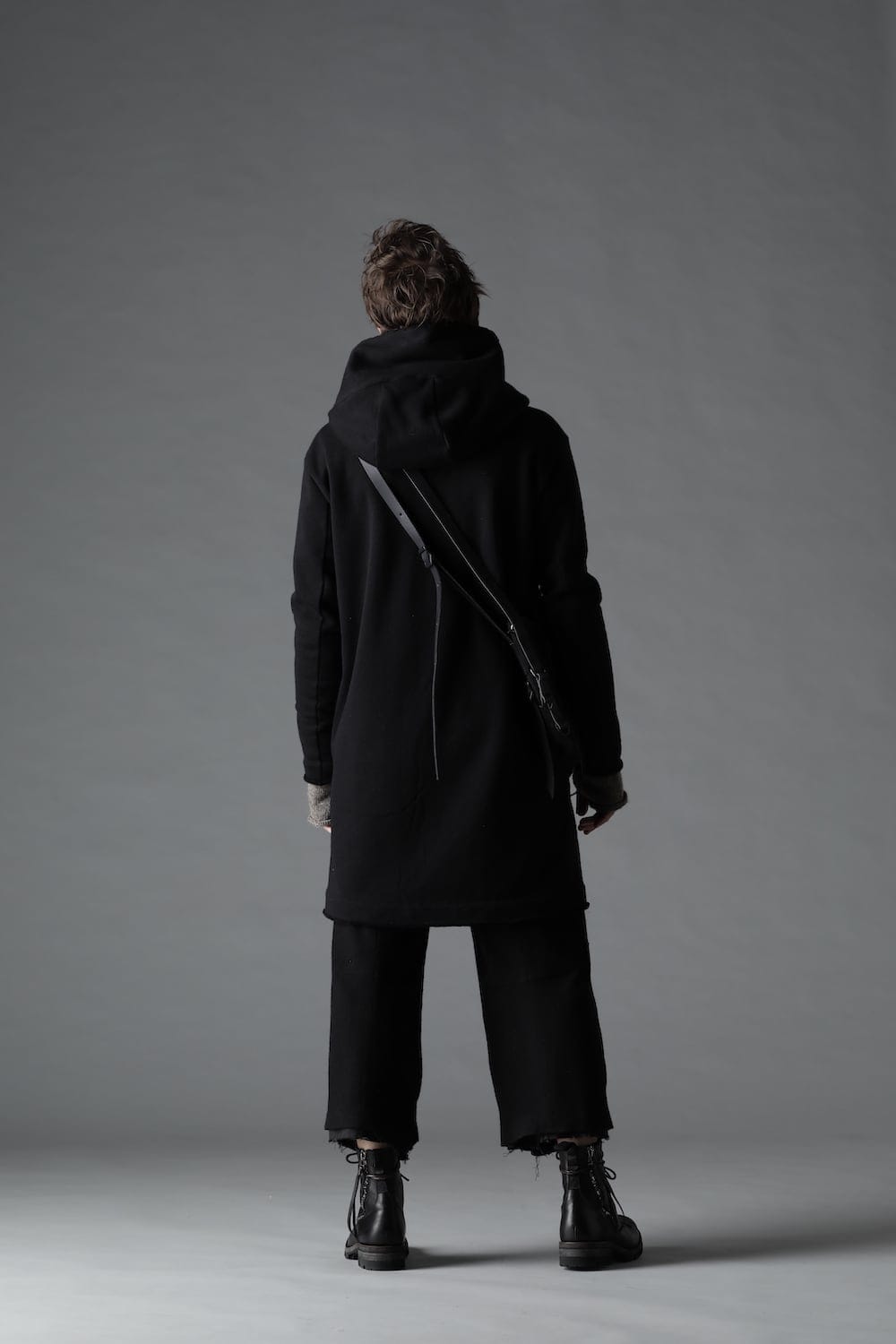 Minimal Dobby Striped Pleated Cropped Pants Black