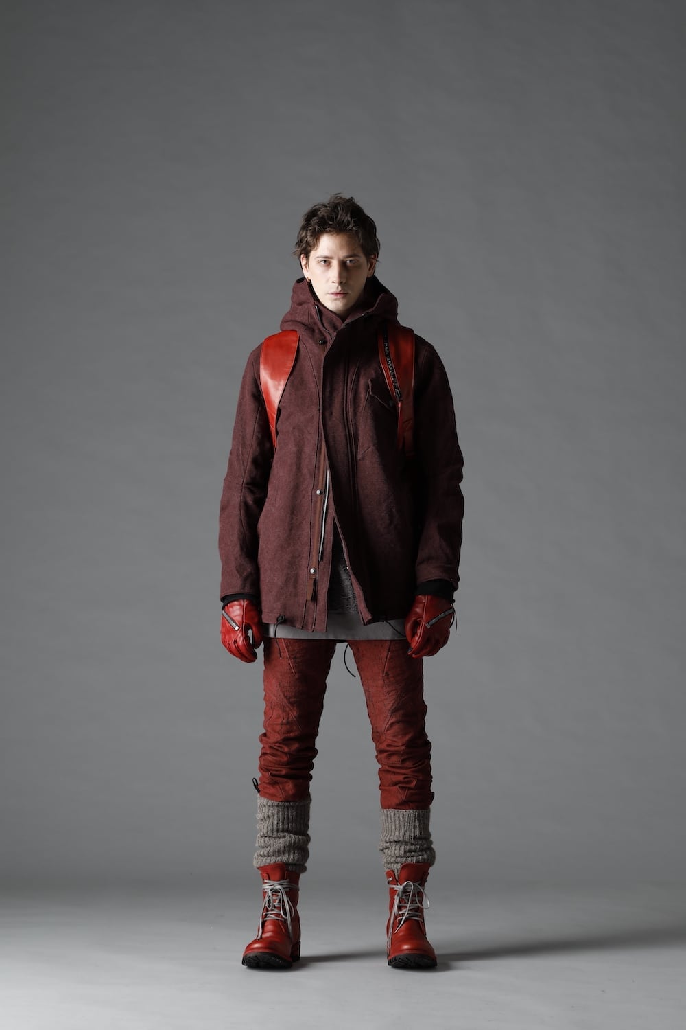 Jute x Cotton Military Twill Field Hood JKT Wine