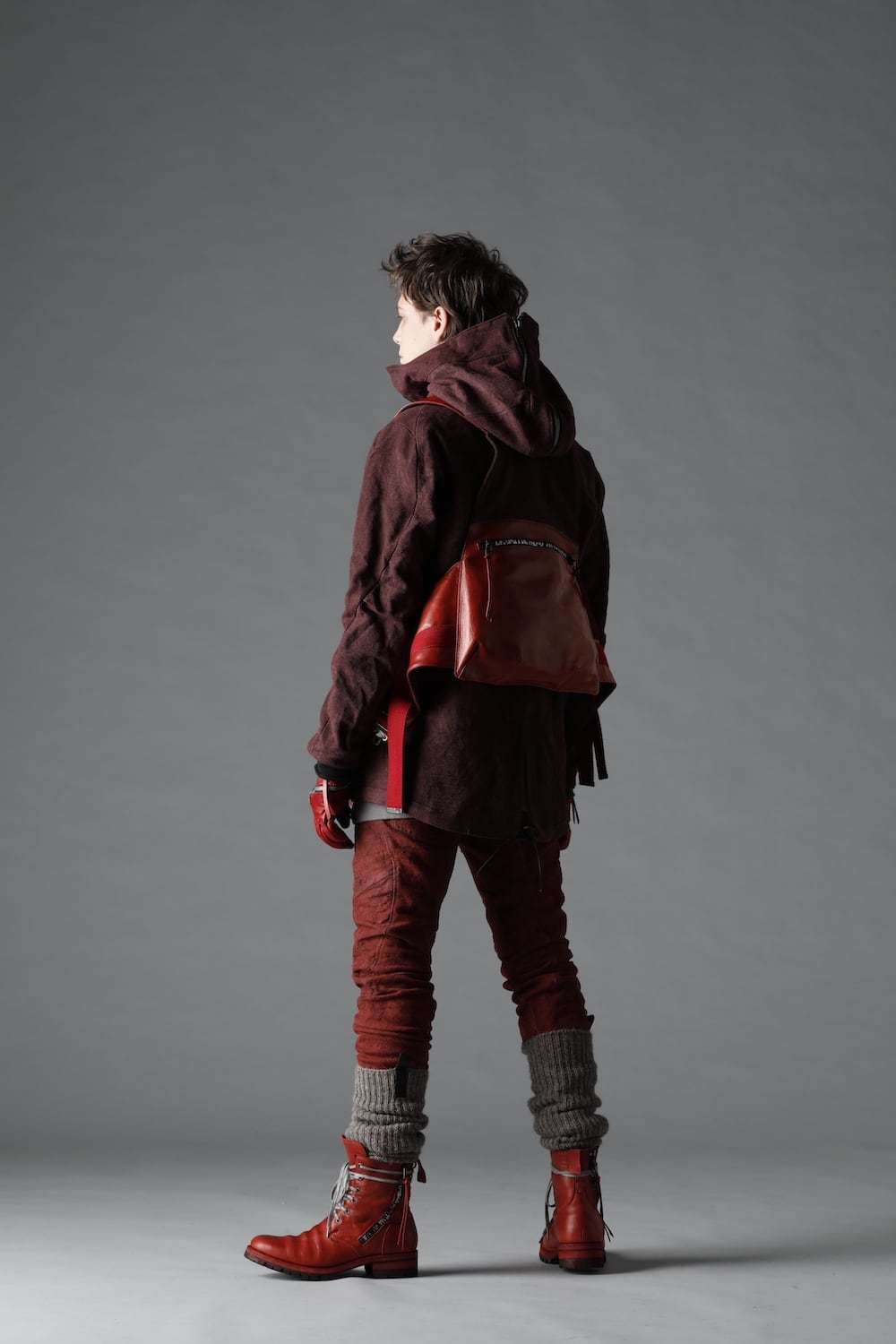 Jute x Cotton Military Twill Field Hood JKT Wine
