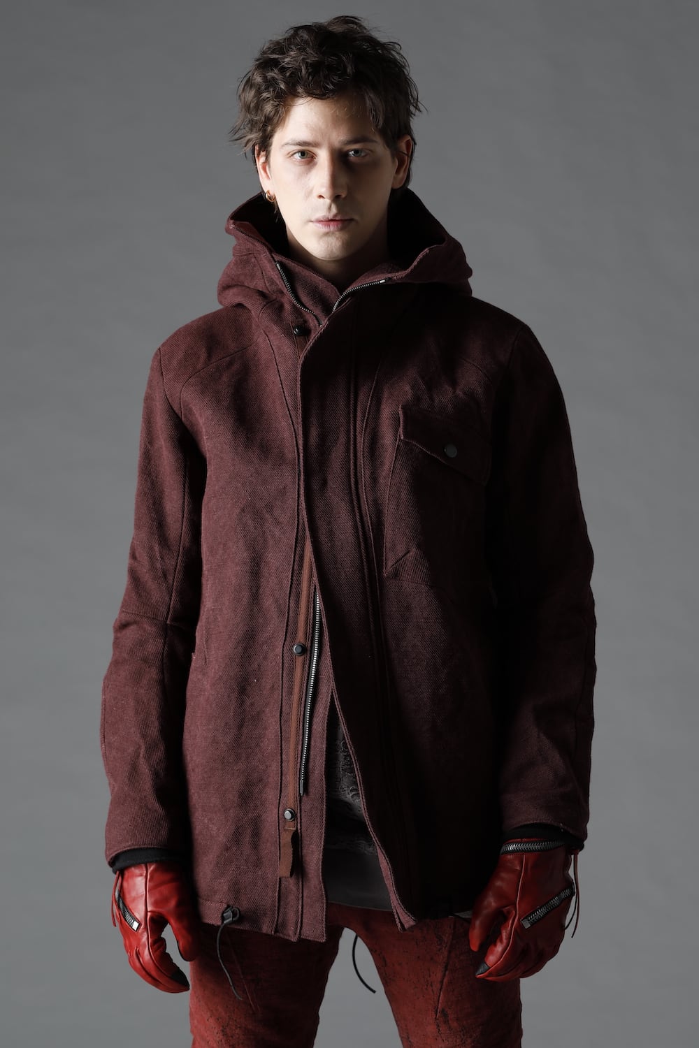 Jute x Cotton Military Twill Field Hood JKT Black