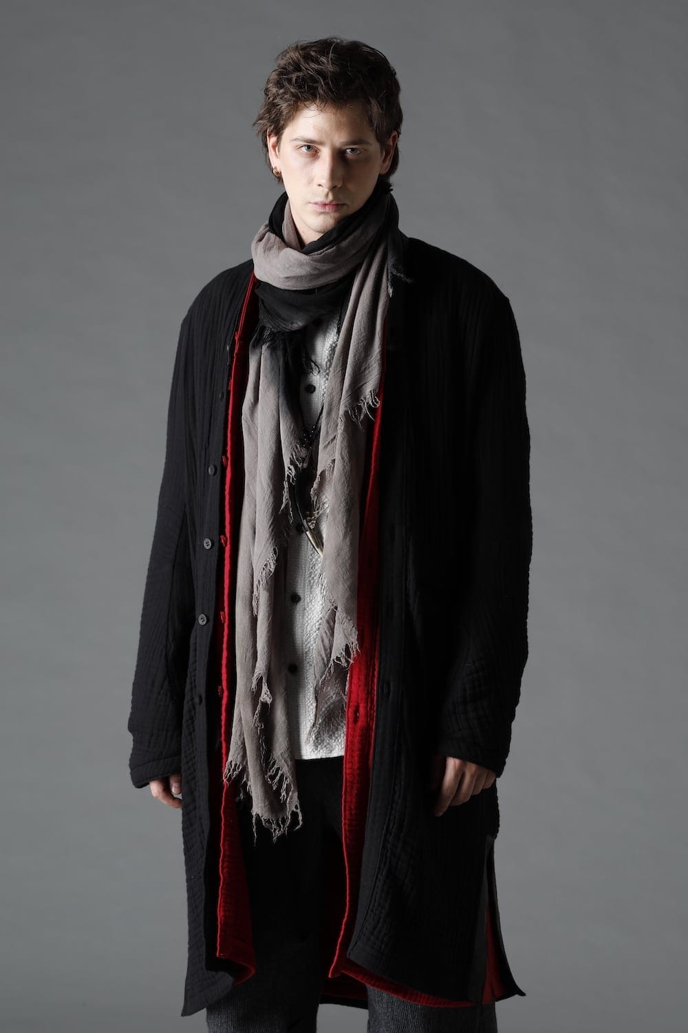 Silk Rayon Gradation Dye Stole Black