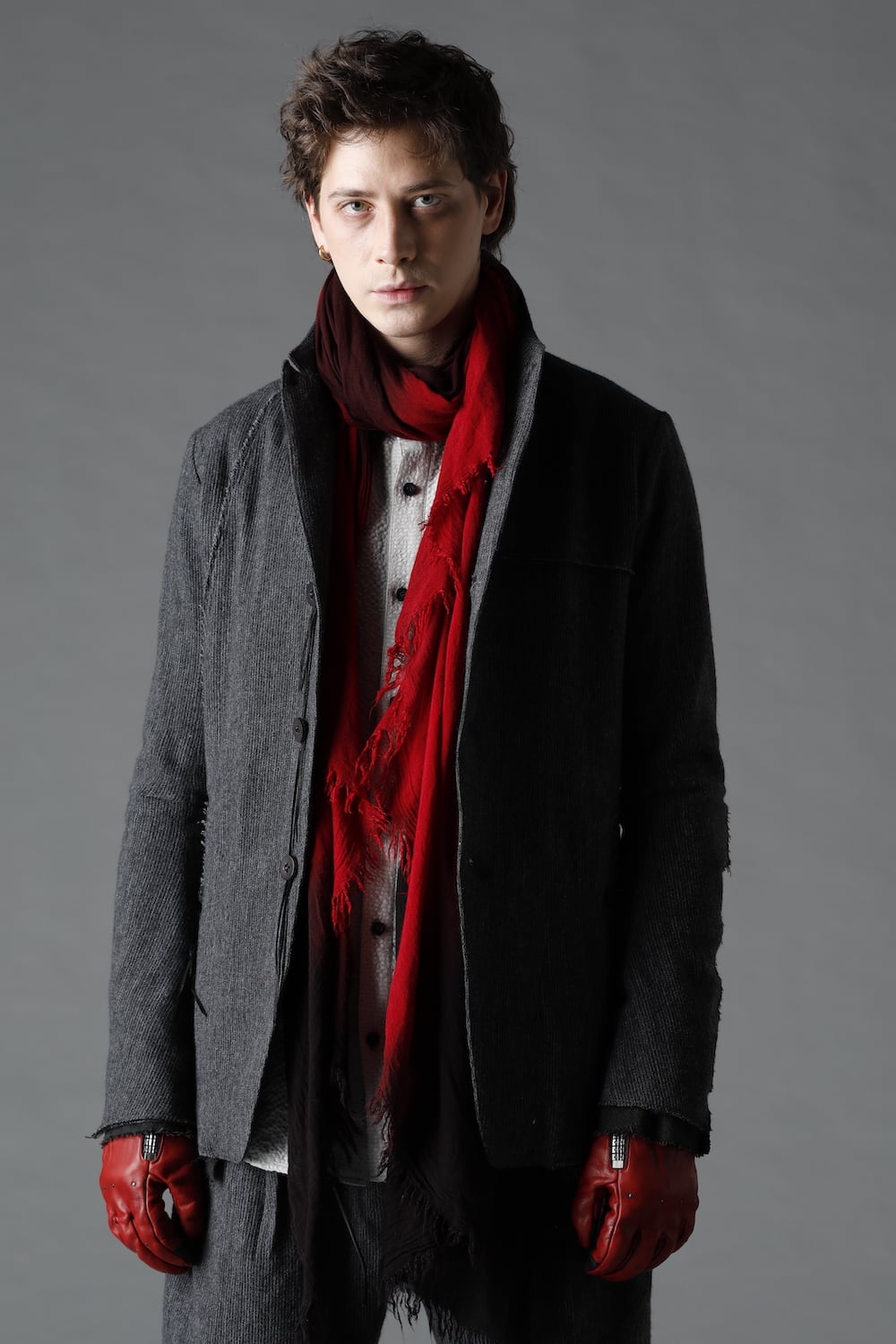 Minimal dobby stripe JKT Charcoal