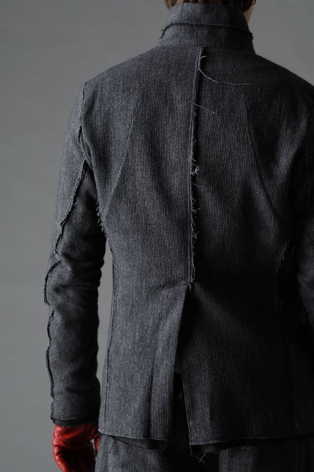 Minimal dobby stripe JKT Charcoal