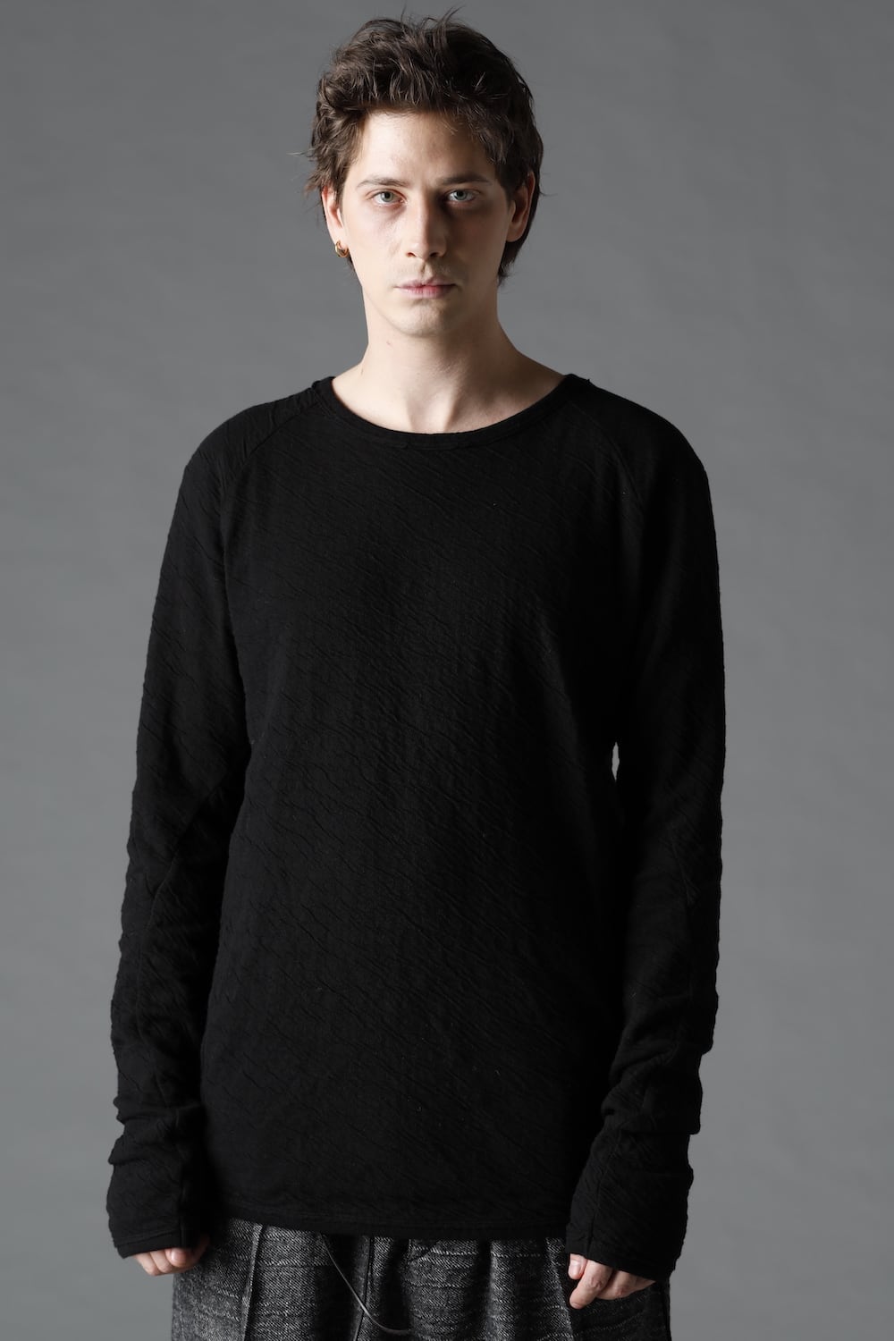 Wired Cotton x Wool Jersey Long Sleeve T-Shirt