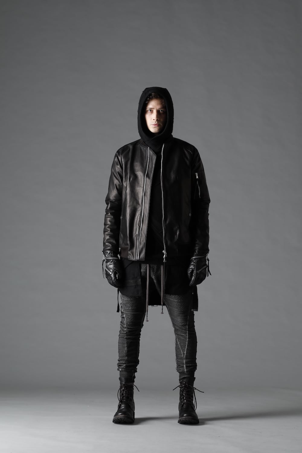 D.HYGEN×ARTEFACT Collaboration Item- Horse Leather Bomber JKT