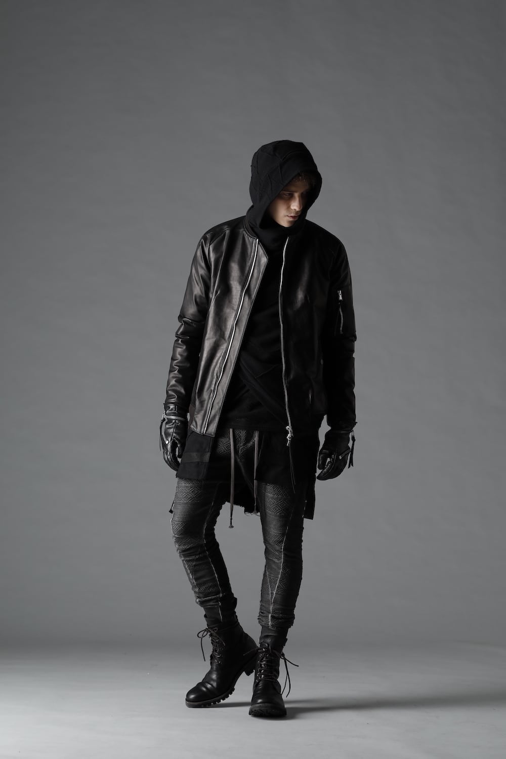 D.HYGEN×ARTEFACT Collaboration Item- Horse Leather Bomber JKT