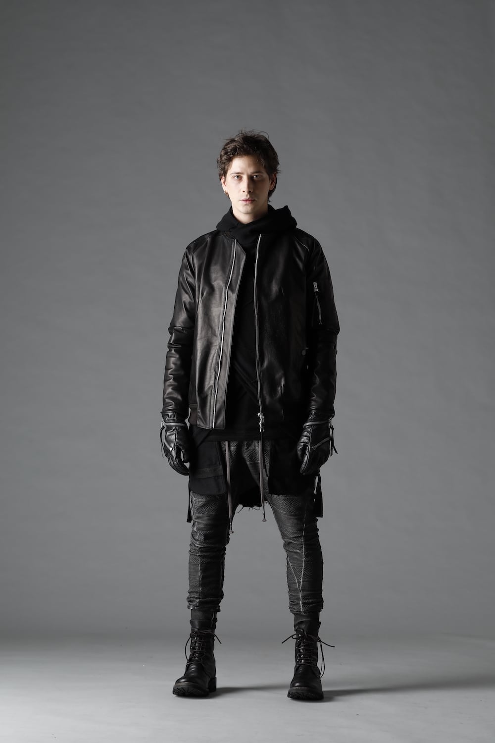 D.HYGEN×ARTEFACT Collaboration Item- Horse Leather Bomber JKT
