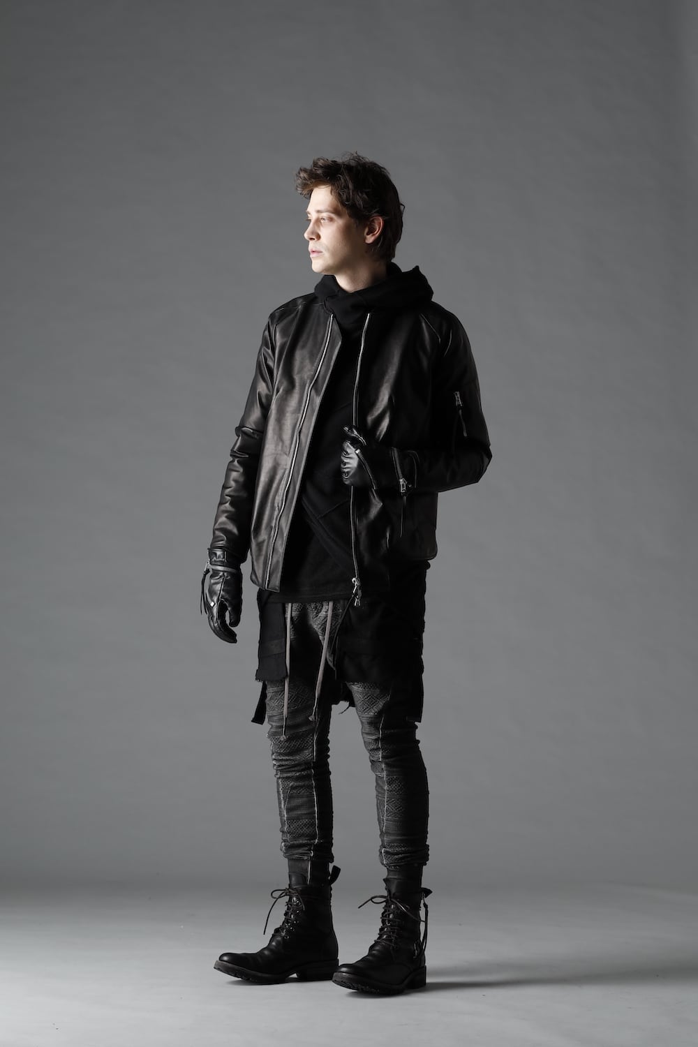 D.HYGEN×ARTEFACT Collaboration Item- Horse Leather Bomber JKT