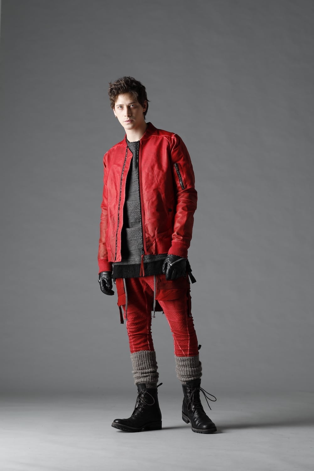 D.HYGEN×ARTEFACT Collaboration Item- Dye Horse Leather Bomber JKT