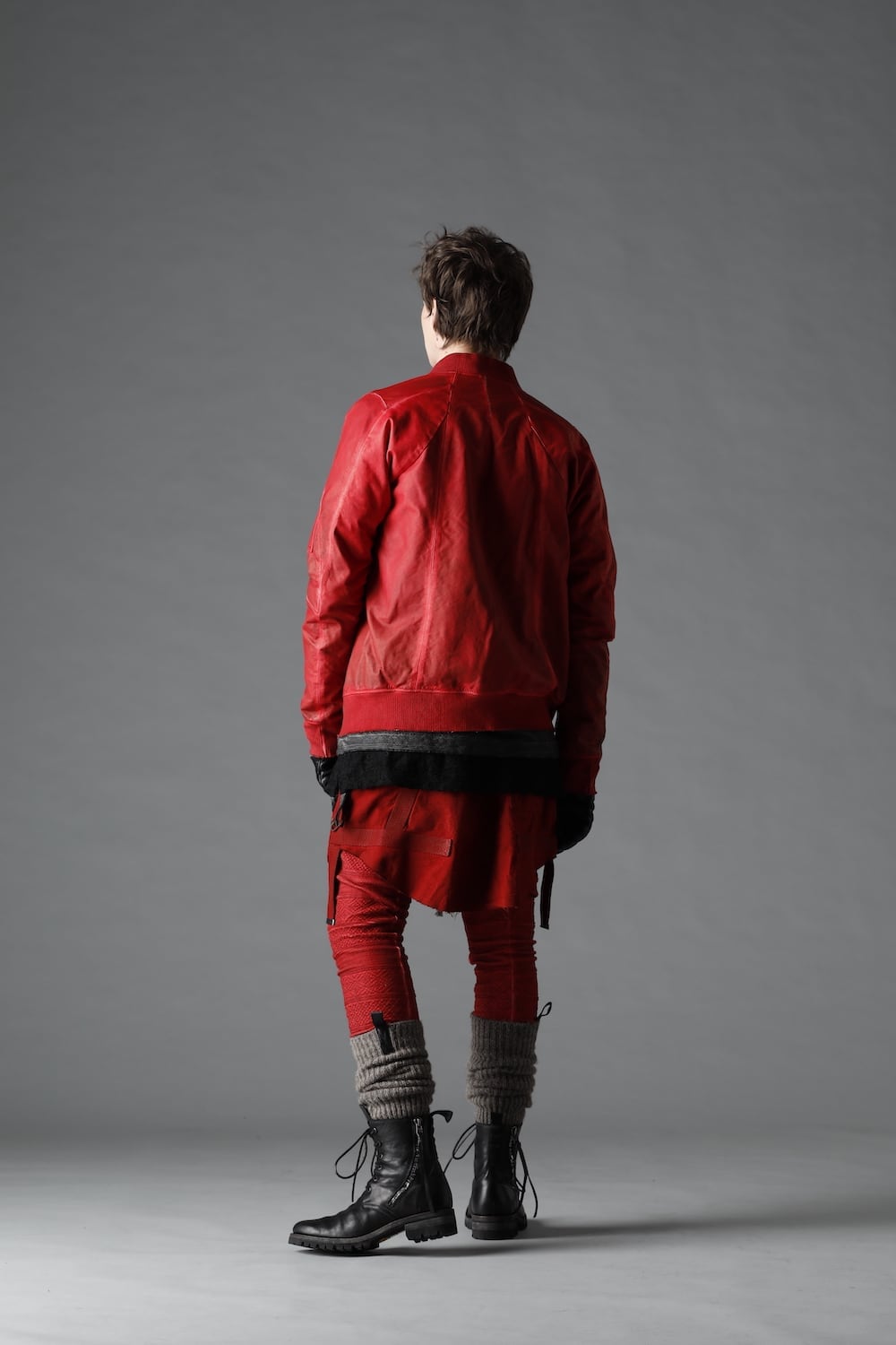 D.HYGEN×ARTEFACT Collaboration Item- Dye Horse Leather Bomber JKT