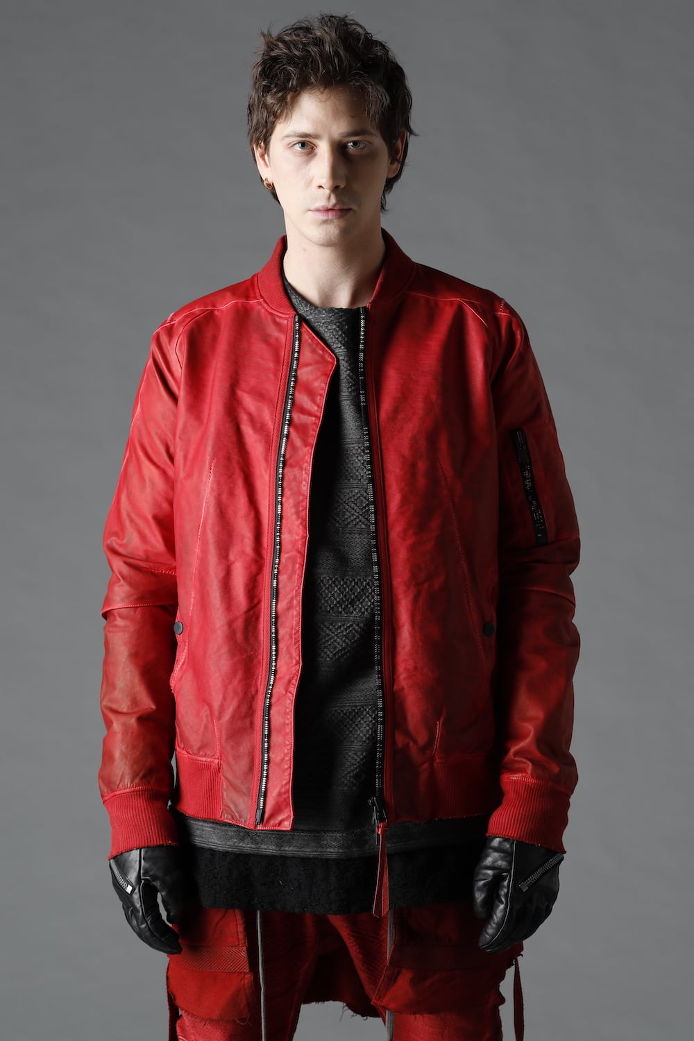 D.HYGEN×ARTEFACT Collaboration Item- Dye Horse Leather Bomber JKT