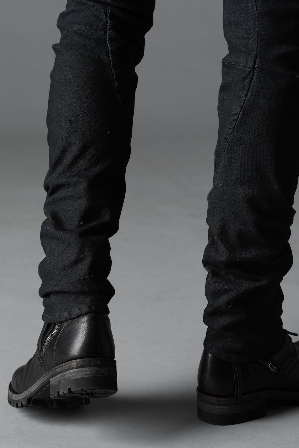 Indigo Denim Over-Dye Twisted Slim Pants Indigo Black