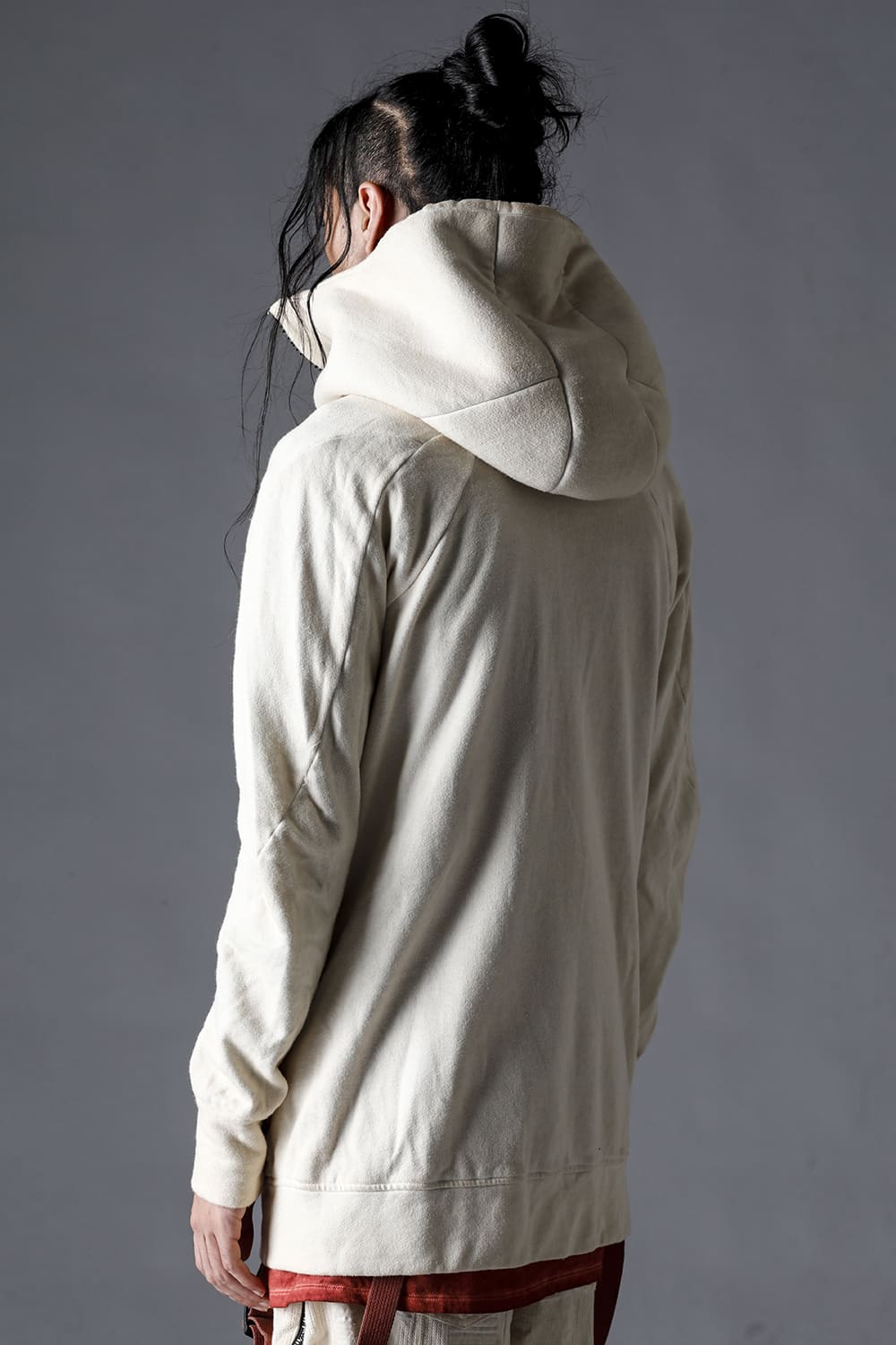 Untwisted Fleece-Lined Hooded Jacket Dusty White