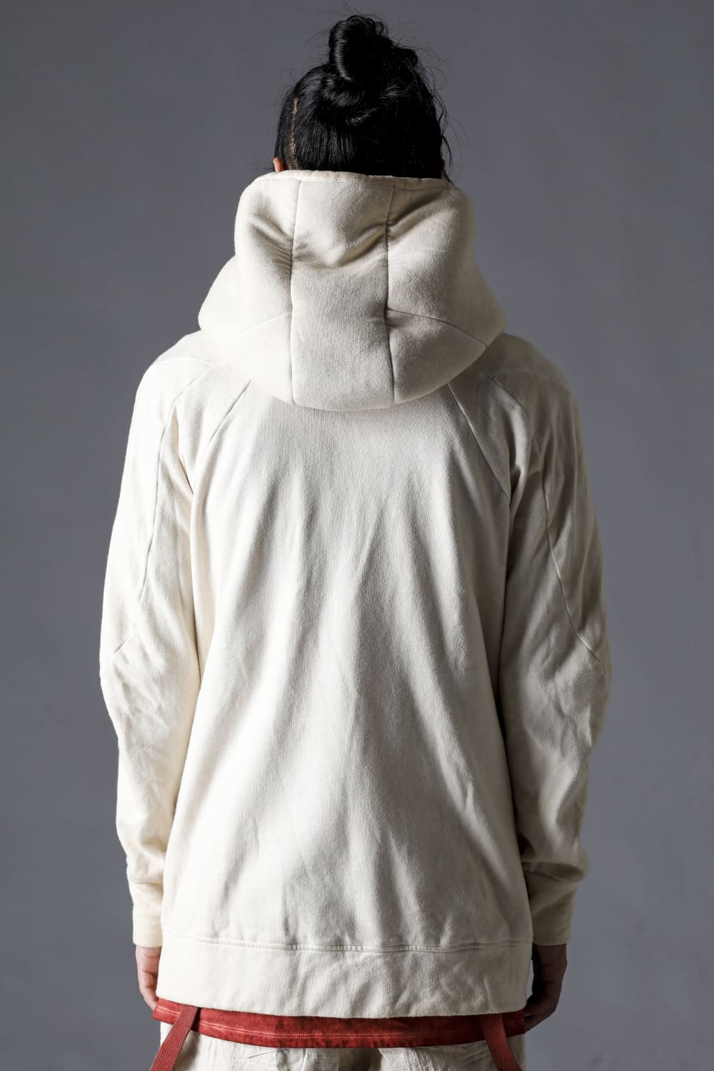 Untwisted Fleece-Lined Hooded Jacket Dusty White