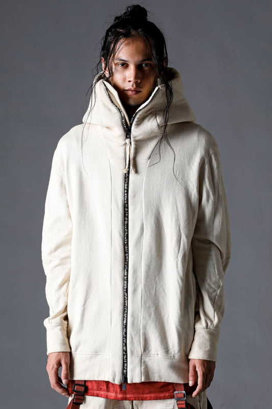 Untwisted Fleece-Lined Hooded Jacket Dusty White